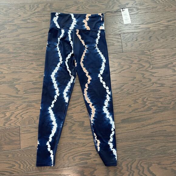 925 Fit 4 Eva Leggings Navy Tye Dye Size Large US 10-12 New - Picture 2 of 8